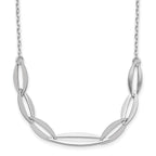 Sterling Silver Rhodium-plated with 1.5in ext. Necklace