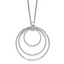 Sterling Silver Rhodium-Rhodium-Plated D/C Circles Necklace