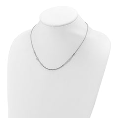 Sterling Silver Rhodium-plated CZ with 2in ext. Necklace