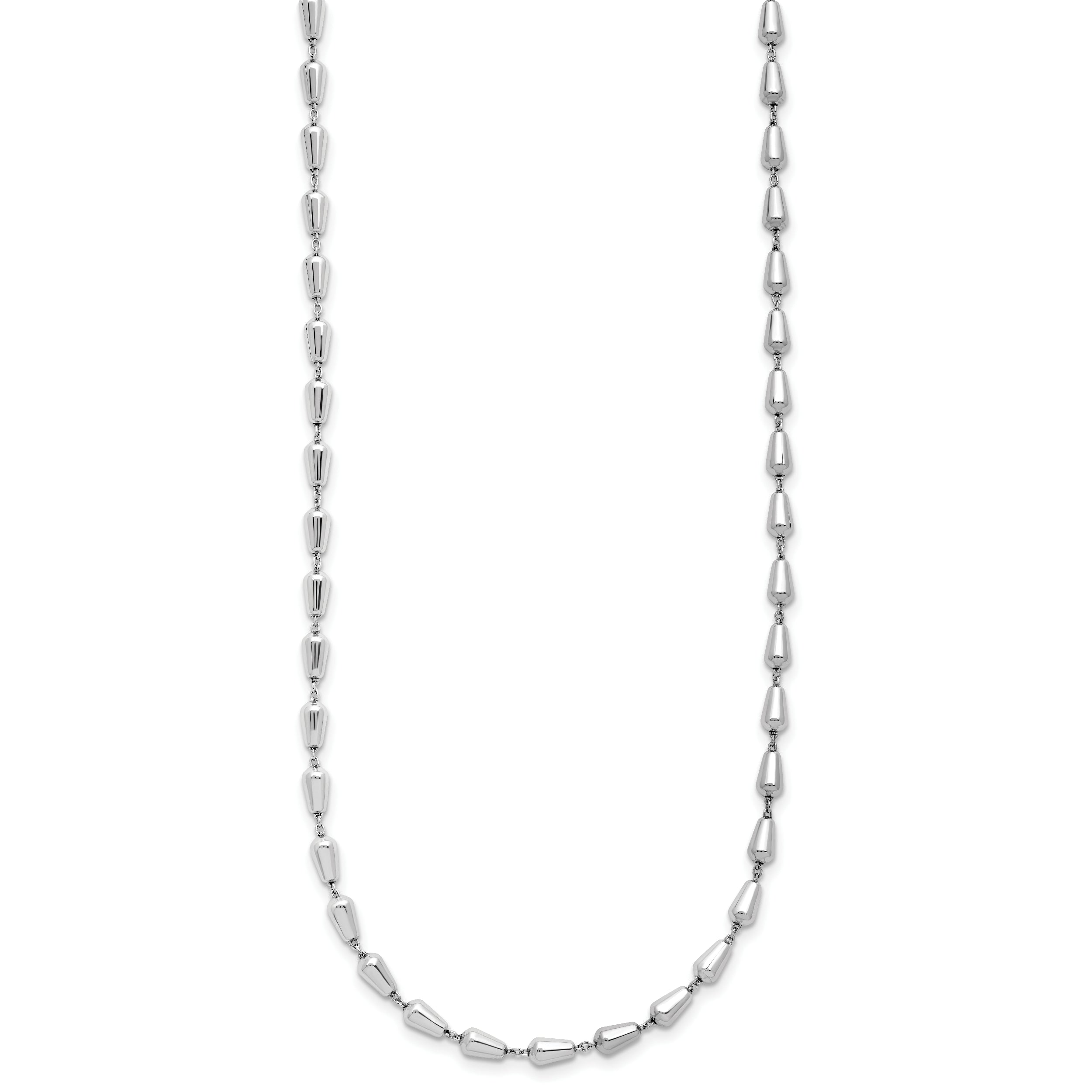 Sterling Silver RH-plated Polished 16in w/2in ext. Necklace