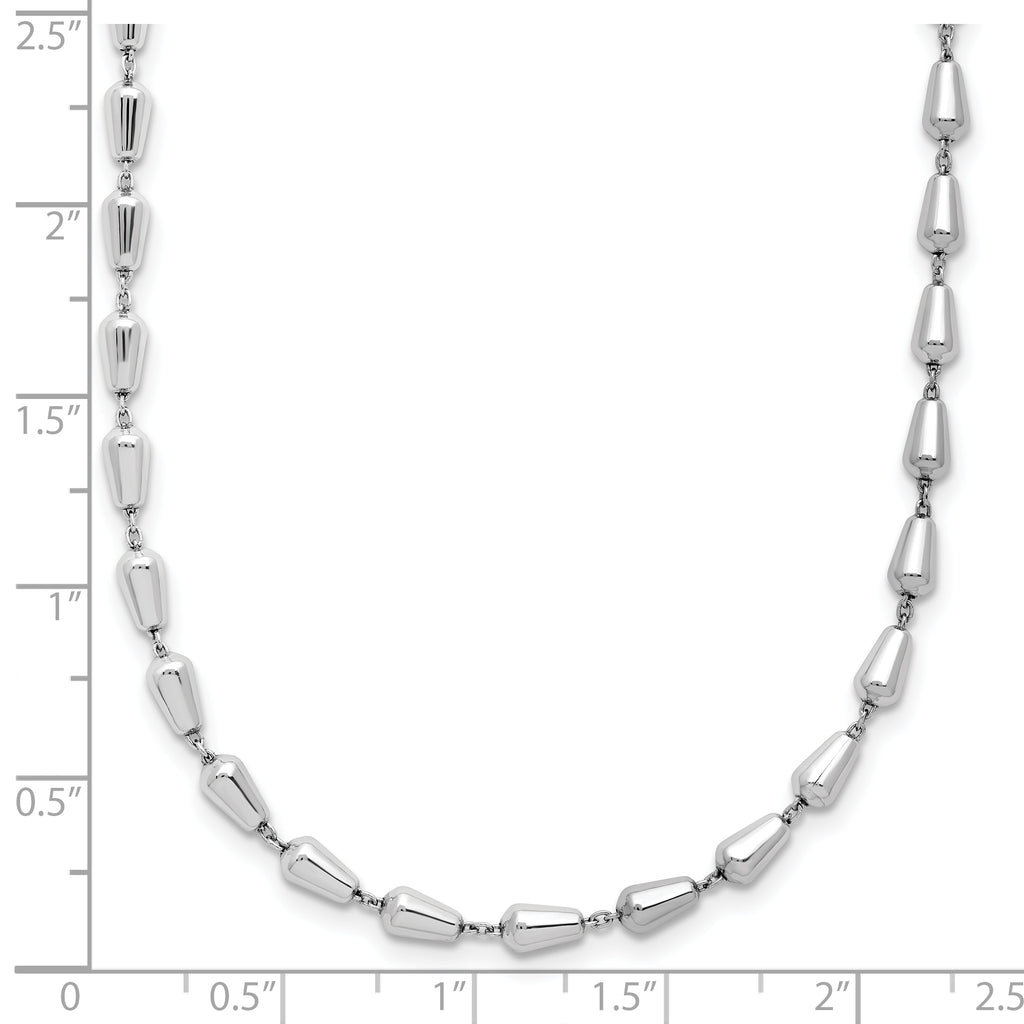 Sterling Silver RH-plated Polished 16in w/2in ext. Necklace