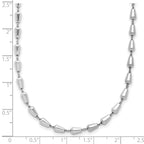 Sterling Silver RH-plated Polished 16in w/2in ext. Necklace