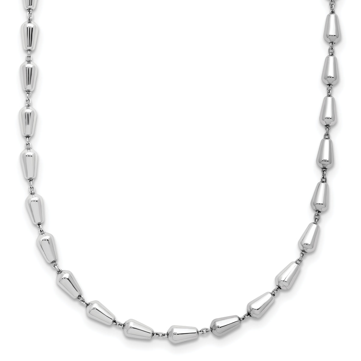 Sterling Silver RH-plated Polished 16in w/2in ext. Necklace
