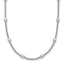 Sterling Silver RH-plated Fancy Bead  w/2in ext. Necklace