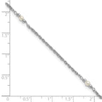 Sterling Silver Rhodium-plated Freshwater Cultured Pearl 9 inch Plus 1 inch Extender - Total 10 inch Anklet
