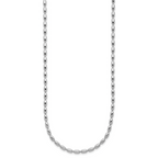 Sterling Silver RH-plated Oval Beaded w/1.75in ext. Necklace