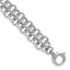 SS RH-plated Polished 2-strand Circle Link Bracelet