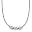 Sterling Silver RH-plated Polished Beads w/2in ext. Necklace