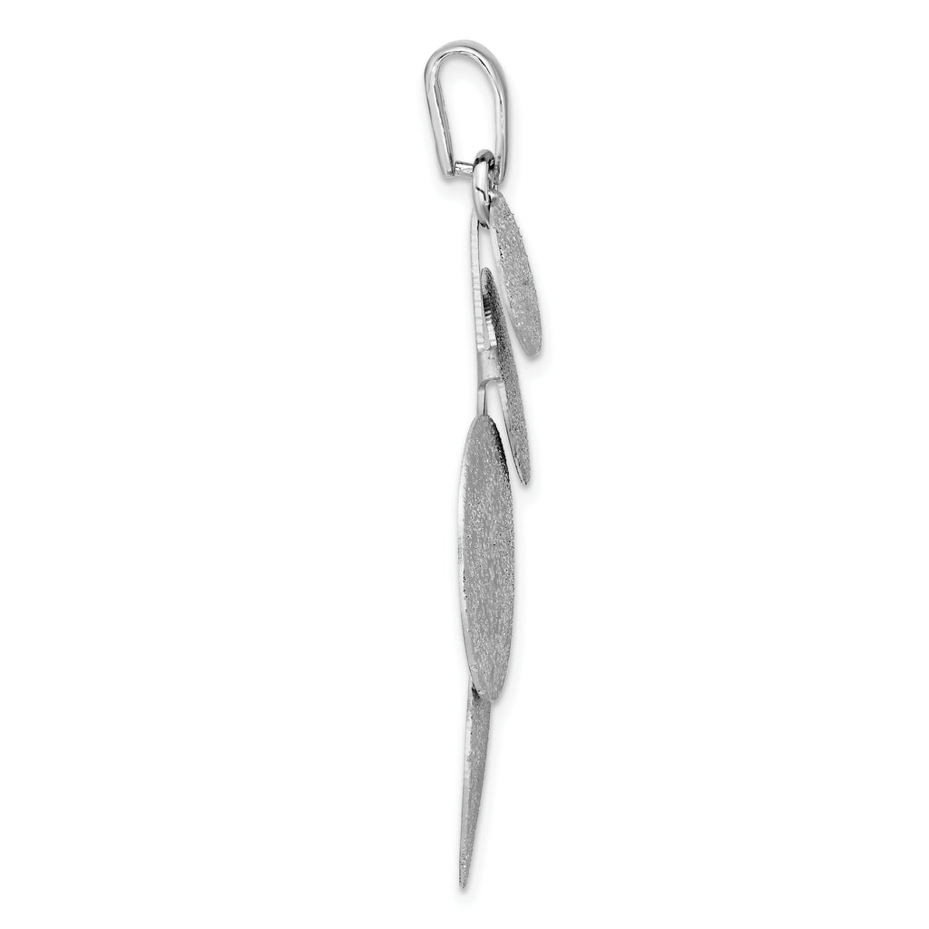 SS Radiant Essence Textured Contemporary Circles Pendant