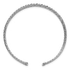 SS RH-plated Polished and D/C 6-Wire Cuff Bangle