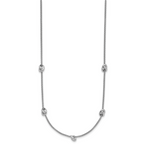 Sterling Silver RH-plt Polished Love Knot w/2in ext. Necklace