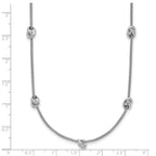 Sterling Silver RH-plt Polished Love Knot w/2in ext. Necklace