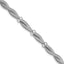 Sterling Silver RH-plated Polished Braided w/1in ext. Bracelet