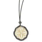 Two-Tone Themed Necklace in Gold-Plated Sterling Silver, 18 Inch - Sophia Jewelers