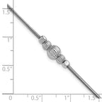 Sterling Silver Rhodium-Plated with Beads Bracelet