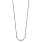 Sterling Silver RH-plated Curved Bar 2-Strand w/2in ext. Necklace