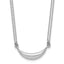 Sterling Silver RH-plated Curved Bar 2-Strand w/2in ext. Necklace