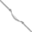 Sterling Silver RH-plated Fancy Bar 2-Strand w/.75in ext. Bracelet