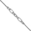 Sterling Silver RH-plated Fancy Oval Links w/1in ext. Bracelet