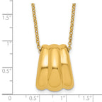 Sterling Silver Gold-tone Polished Fancy w/2in ext. Necklace