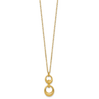 Sterling Silver Gold-tone Polished Fancy w/1in ext. Necklace