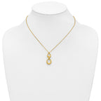 Sterling Silver Gold-tone Polished Fancy w/1in ext. Necklace