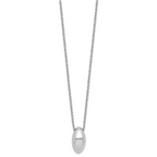 Sterling Silver RH-plated Polished Fancy w/2in ext. Necklace
