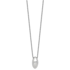 Sterling Silver RH-plated Polished Fancy w/2in ext. Necklace