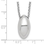 Sterling Silver RH-plated Polished Fancy w/2in ext. Necklace