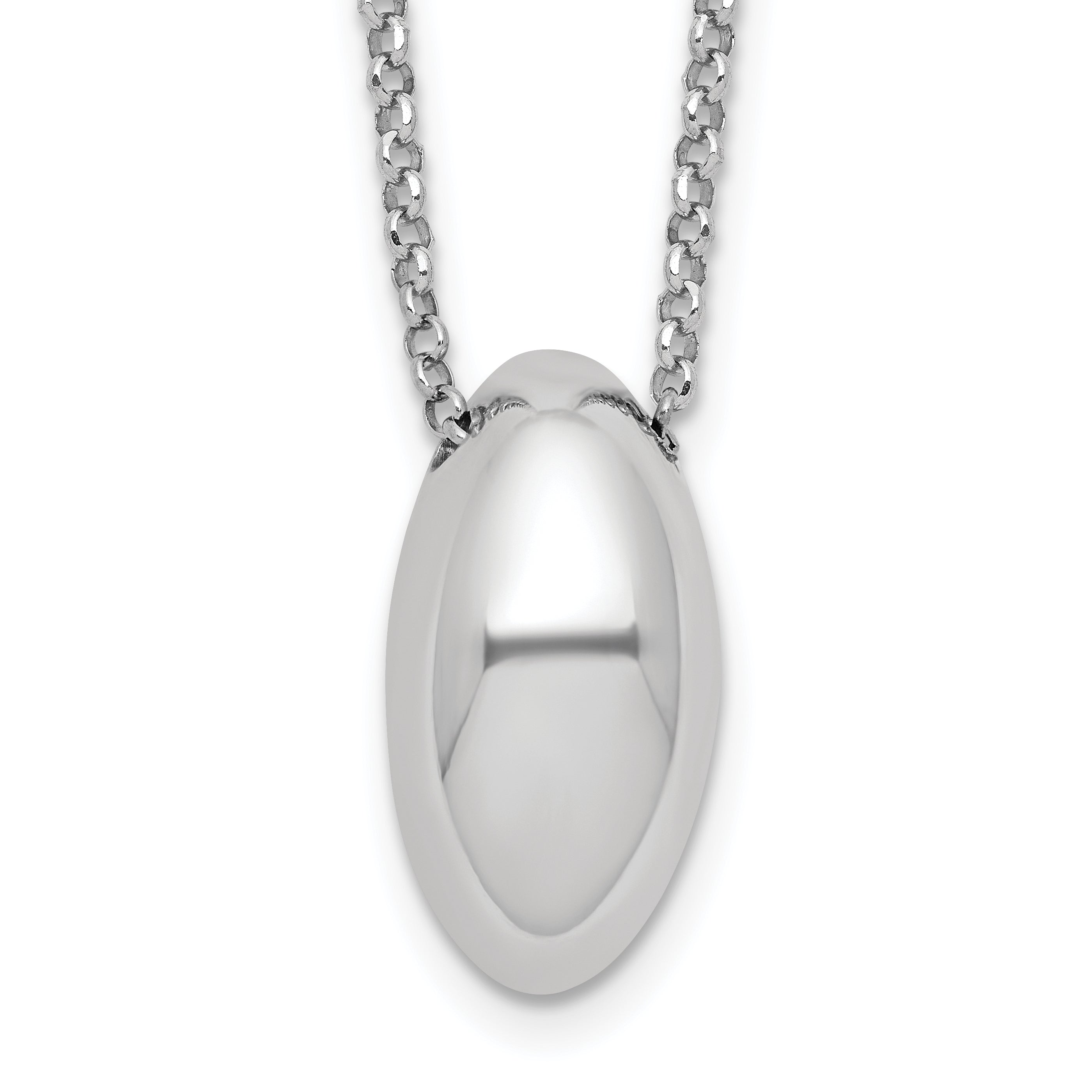 Sterling Silver RH-plated Polished Fancy w/2in ext. Necklace Main image