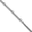 Sterling Silver RH-plt Pol. 2-strand Beaded w/1in ext. Bracelet
