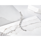 Sterling Silver RH-plated Polished Oval Beaded Bracelet
