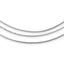 Sterling Silver RH-plated Polished 3-strand w/ 2in ext. Necklace