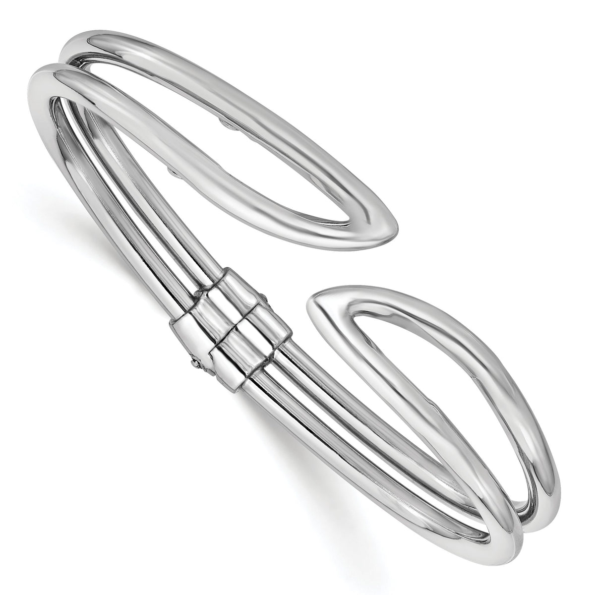 Bangle in Sterling Silver, 9mm Hinged - Sophia Jewelers Main image