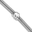 SS Rh-plt Polished/Textured 2 Strand Wrapped Knot w/1in ext. Brace