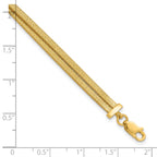 Sterling Silver Gold-pl Satin/Textured 2-Strand w/1in ext. Bracele