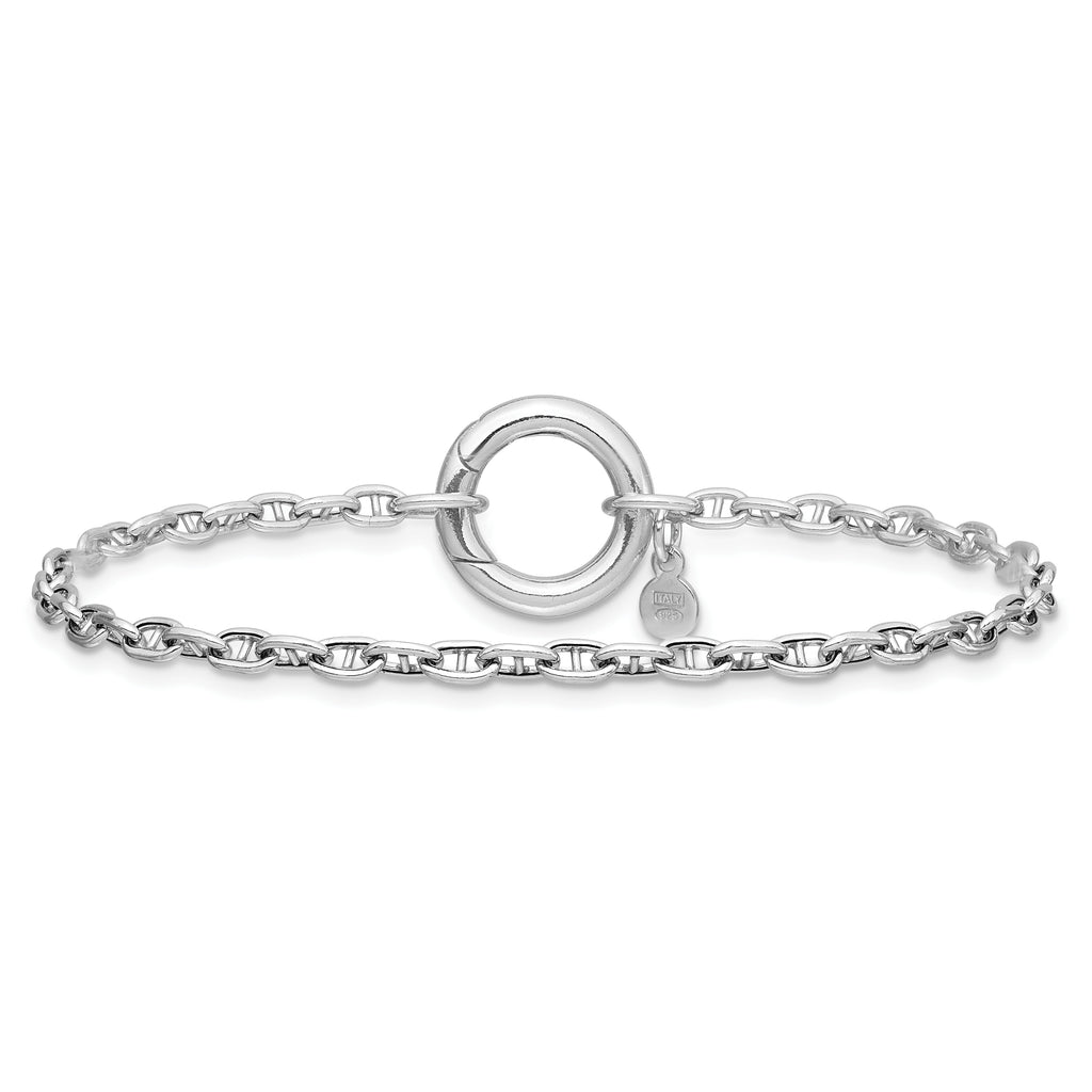 Sterling Silver Anchor Link Bracelet