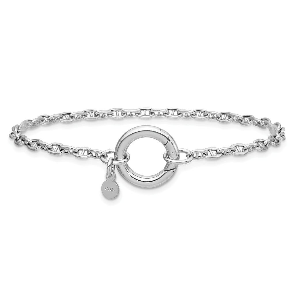 Sterling Silver Anchor Link Bracelet