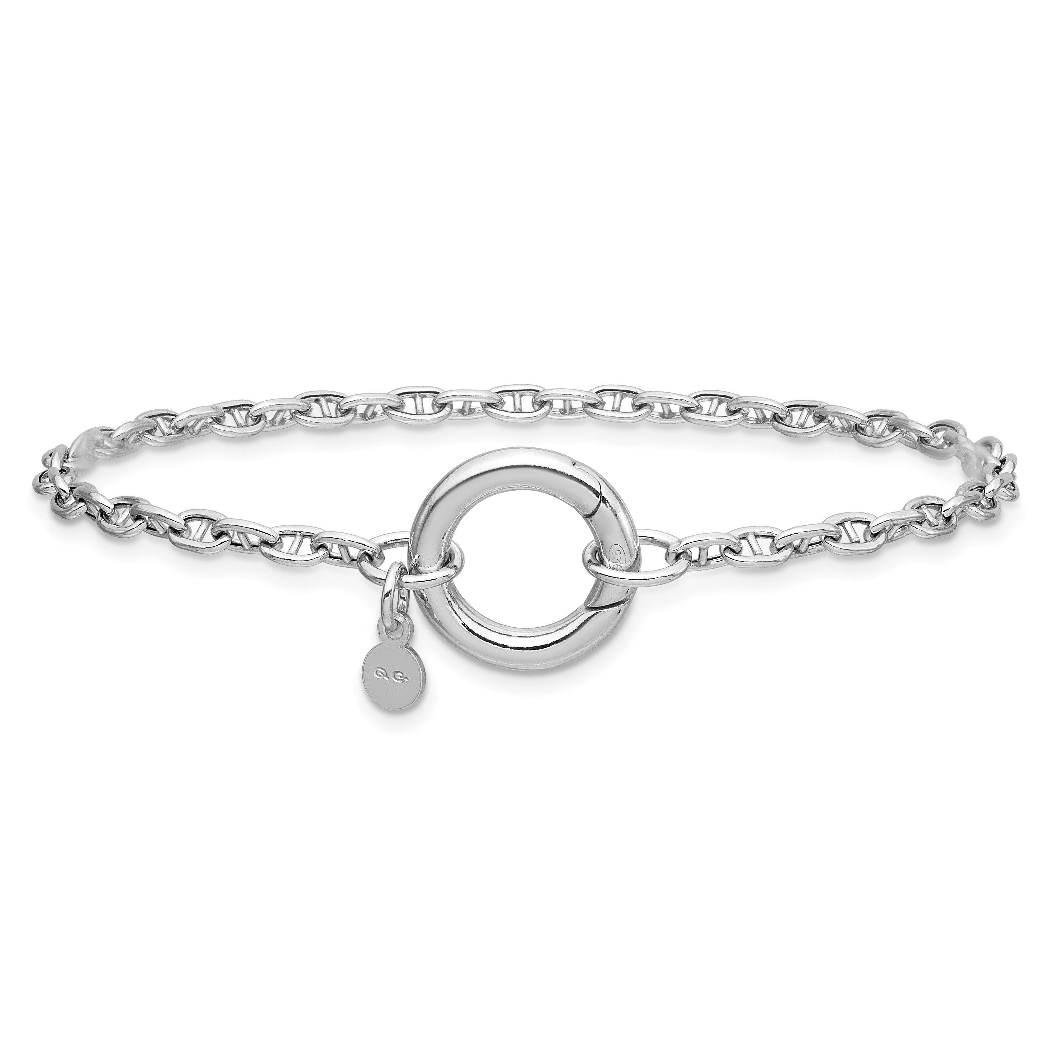 Sterling Silver Anchor Link Bracelet