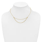 Sterling Silver Gold-plated Polished Multi-layer Link w/ 2in ext.
