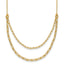 Sterling Silver Gold-plated Polished Multi-layer Link w/ 2in ext.