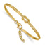 Sterling Silver Gold-plated Polished Love Knot w/ 1in ext. Bangle
