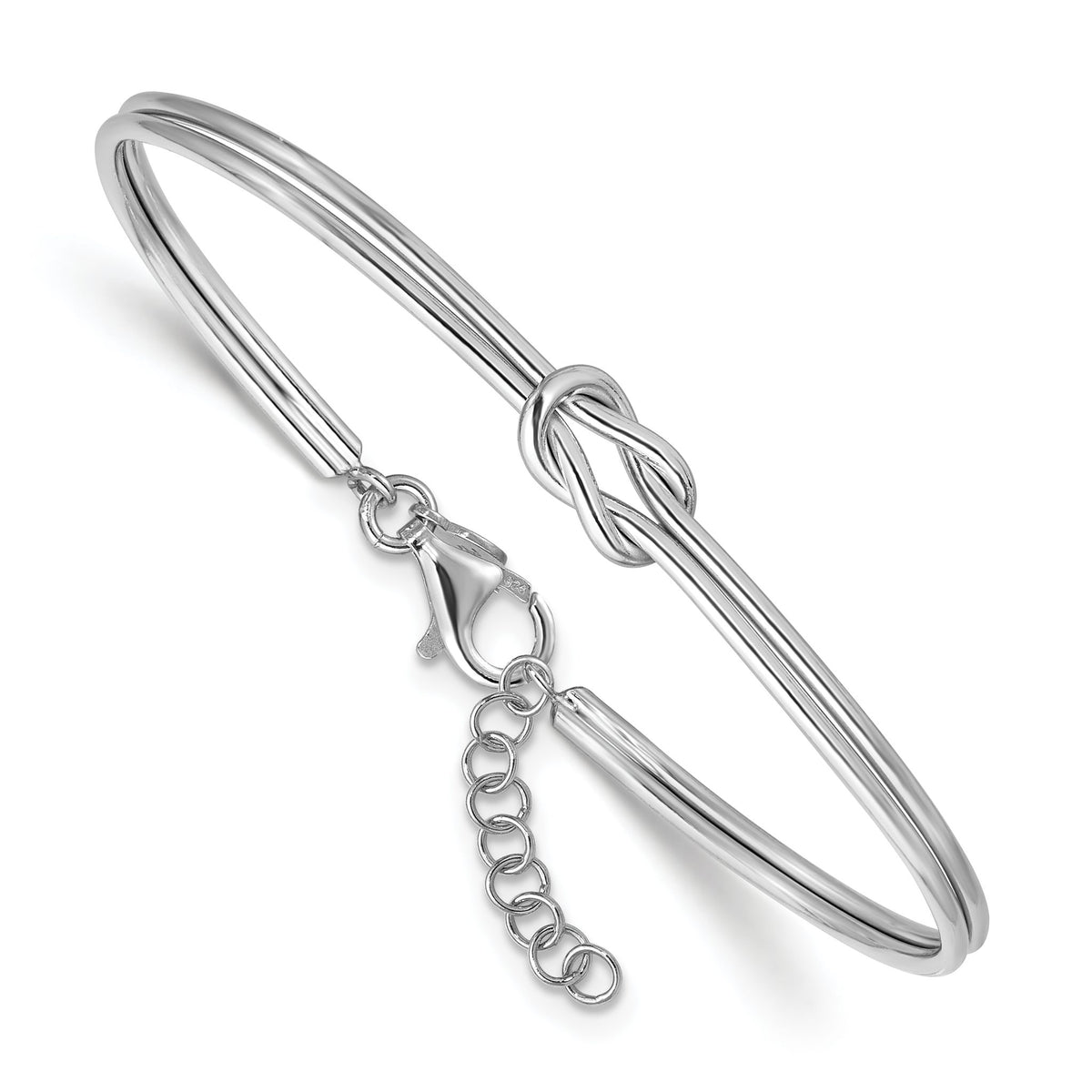 Gold-Plated Love Knot Bangle in Sterling Silver - Sophia Jewelers Main image