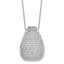 Sterling Silver RH-plated Polished Dia-cut Woven Pattern w/ 2in ex