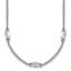 Sterling Silver RH-plated Fancy Link w/2in ext. Necklace