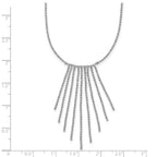 Sterling Silver RH-plated Polished D/C Fancy Necklace