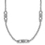 Sterling Silver RH-plated Polished Fancy Link w/2in ext. Necklace