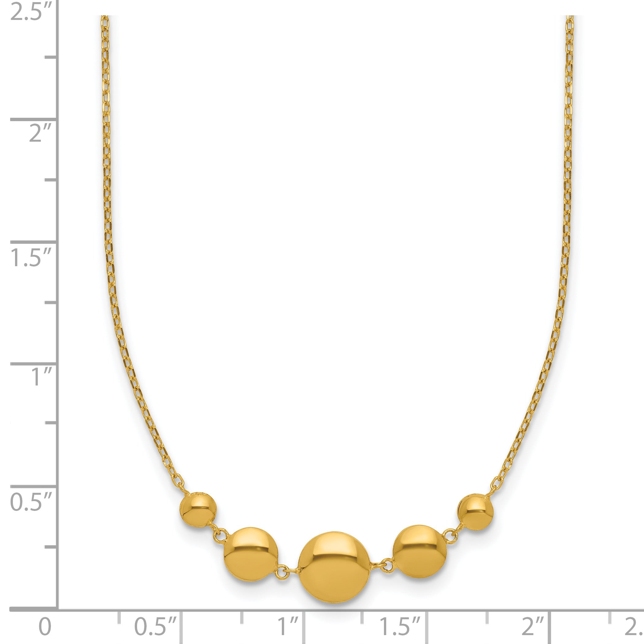 Sterling Silver Gold-tone pol. Fancy Circle w/2in ext. Necklace