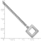 Sterling Silver RH-plated Polished Fancy Toggle Bracelet