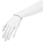 Sterling Silver RH-plated Polished Fancy Link w/1in ext. Bracelet